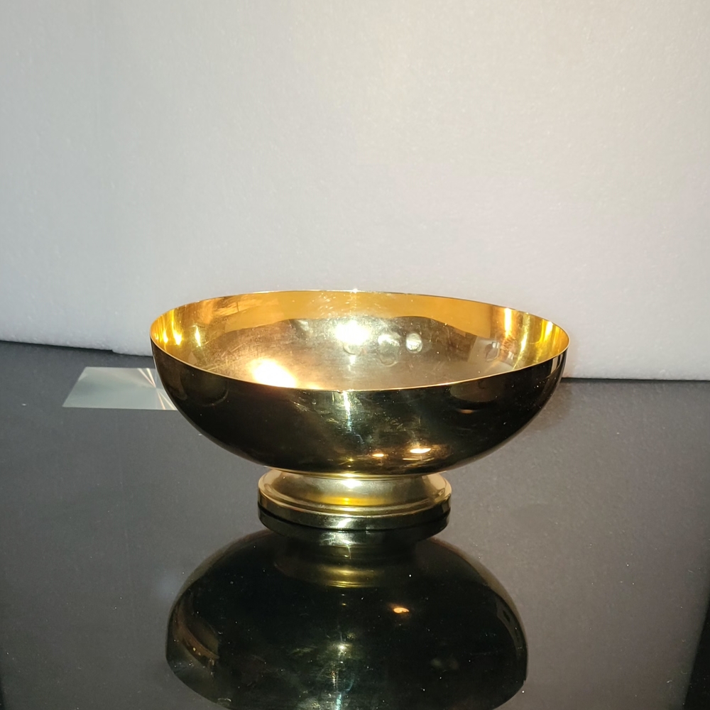 Elegant GoldPlated 4x9" Decorative Bowl